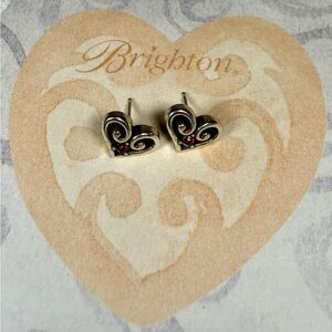 Brighton Earrings with Red Crystal Accents